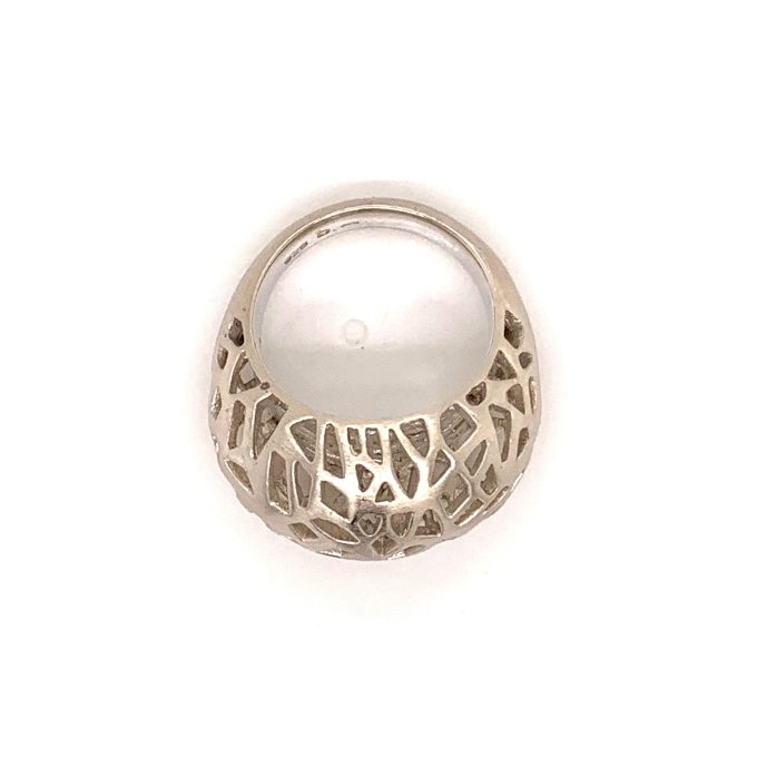 Bastian Silver Pierced Bombe Ring