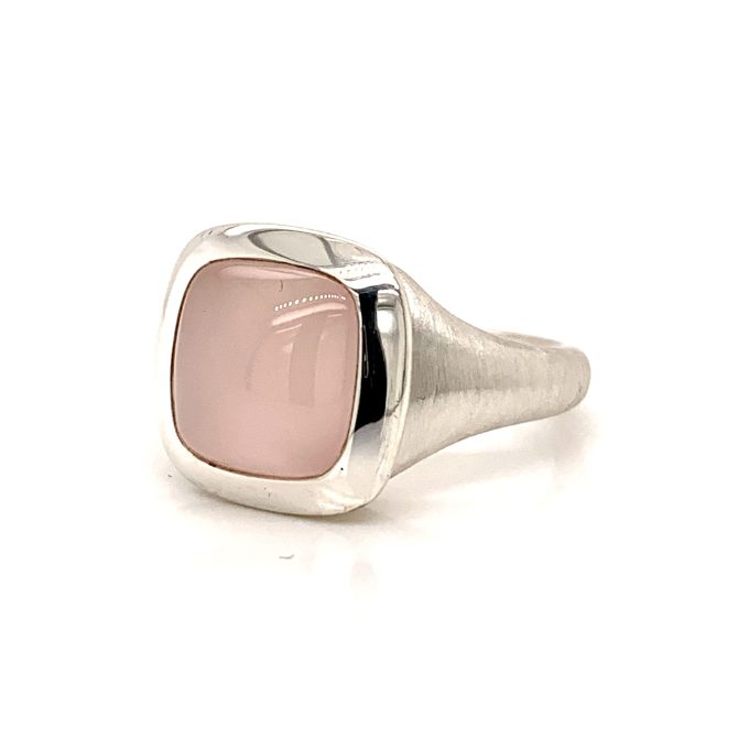 Bastian Silver Rose Quartz Ring