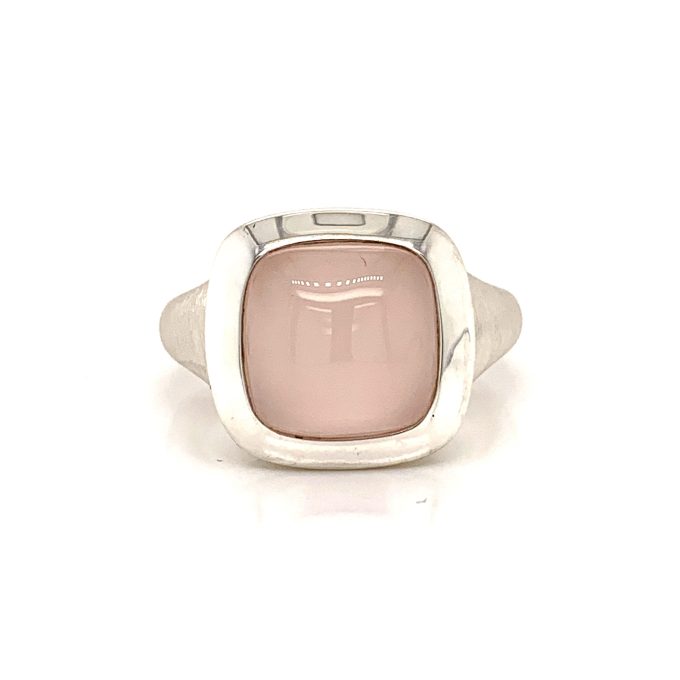 Bastian Silver Rose Quartz Ring