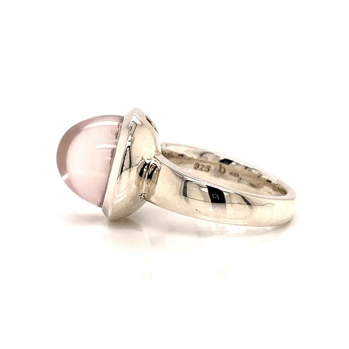 Bastian Tall Rose Quartz Ring