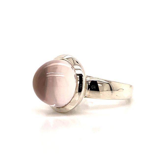 Bastian Tall Rose Quartz Ring
