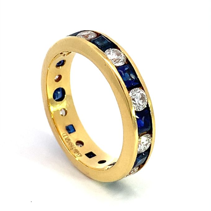 Sapphire & Diamond Full Eternity Band