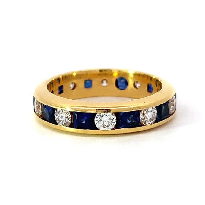 Sapphire & Diamond Full Eternity Band