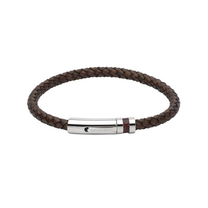Unique Dark Brown Leather Bracelet