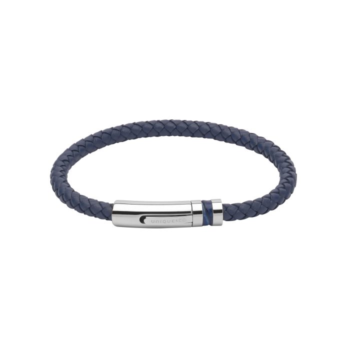 Unique Blue Leather Bracelet