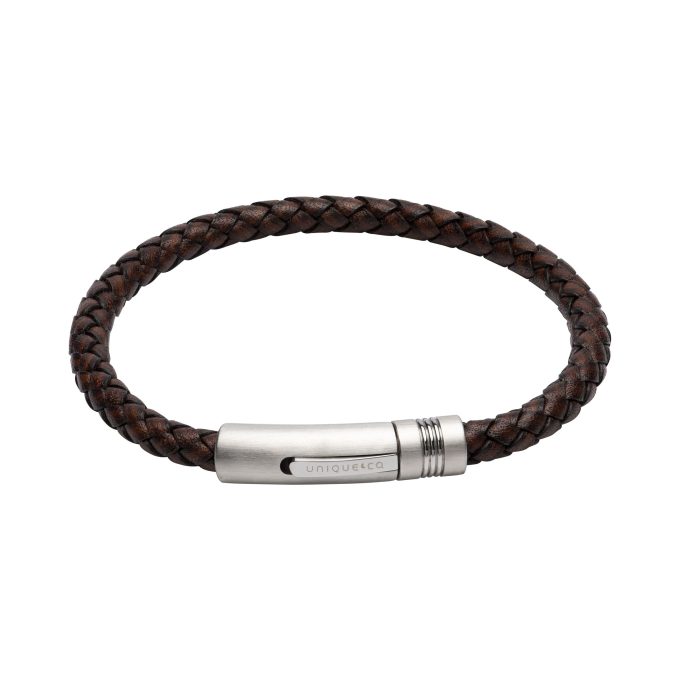Unique Antique Dark Brown Leather Bracelet