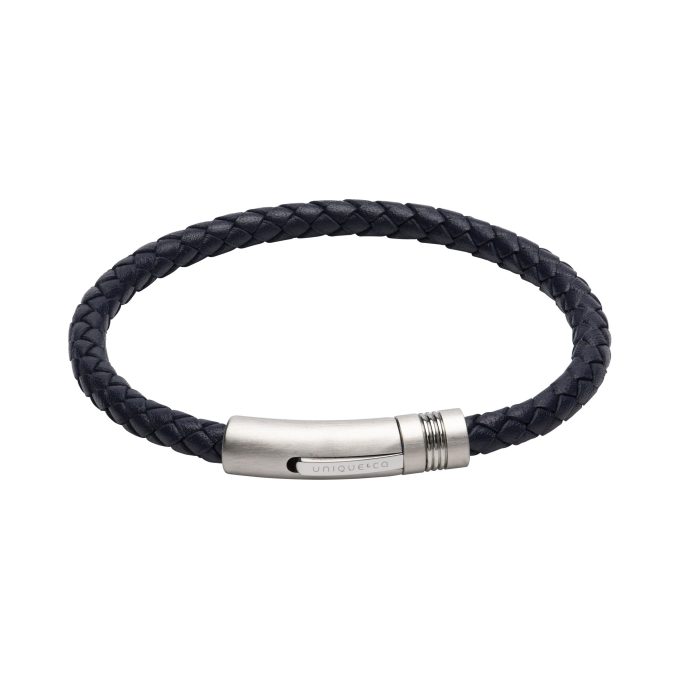 Unique Antique Navy Leather Bracelet