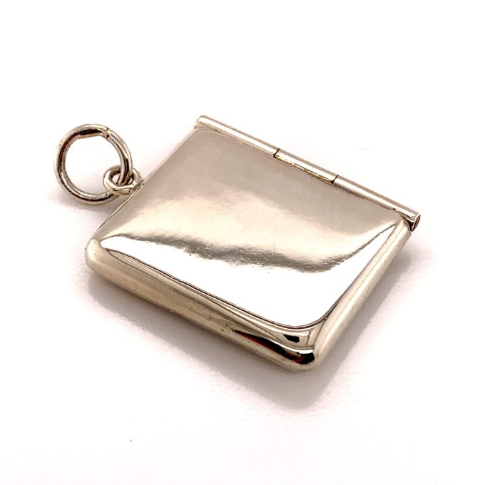 Plain Silver Envelope Stamp Holder