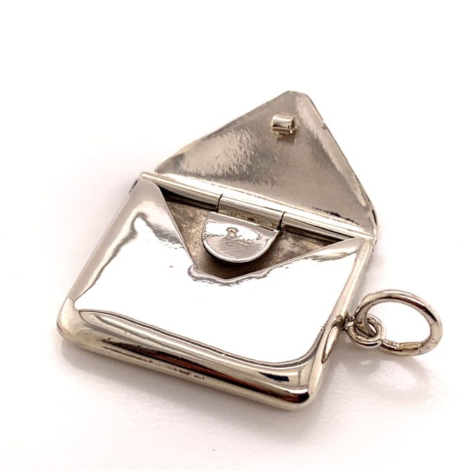 Plain Silver Envelope Stamp Holder