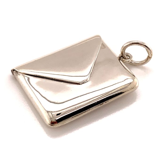 Plain Silver Envelope Stamp Holder
