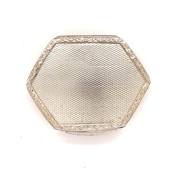 Sterling Silver Octagonal Pill Box