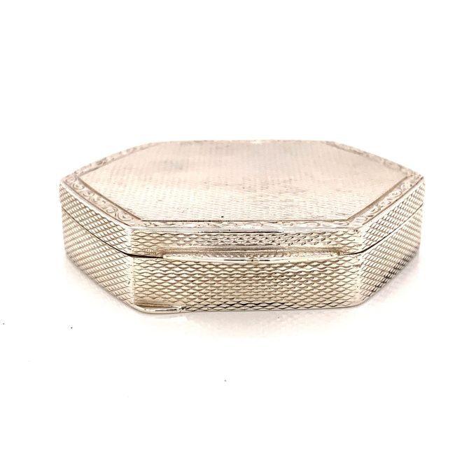 Sterling Silver Octagonal Pill Box