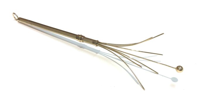 9 Carat Gold Champagne Stirrer