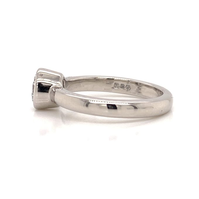 0.65ct Diamond Rubover Solitaire Ring