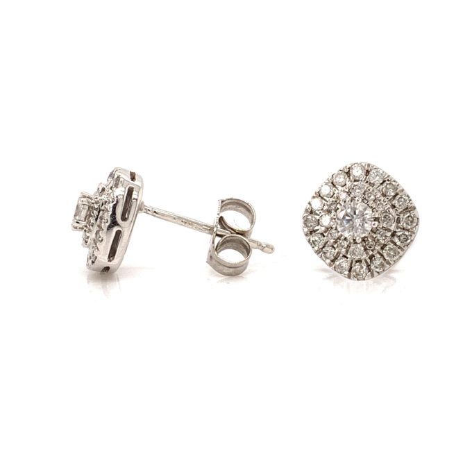 Pave Diamond Stud Earrings