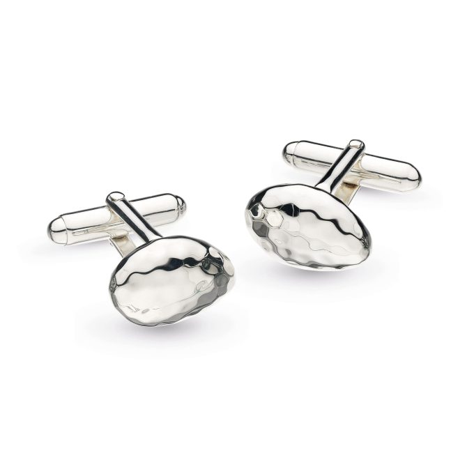 Kit Heath Coast Hammered Pebble Cufflinks