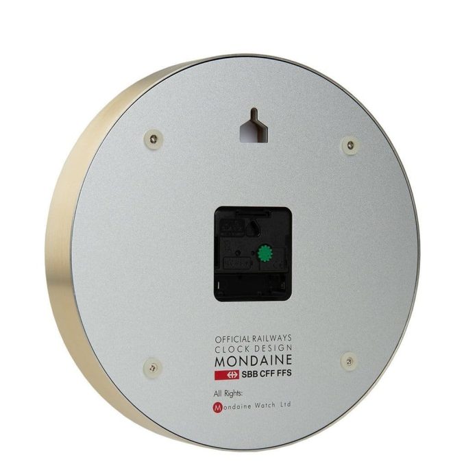 Mondaine Brushed Gold Wall Clock 25cm