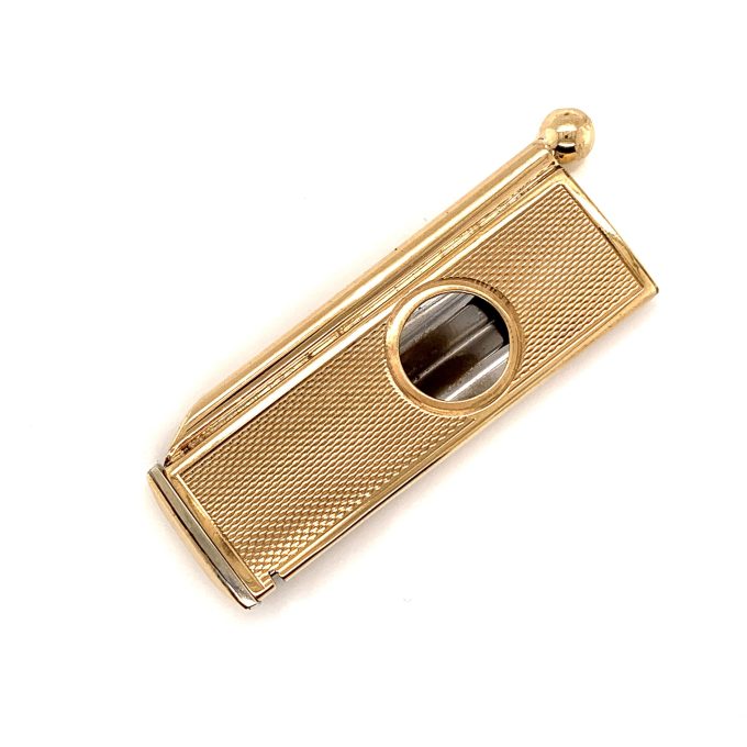 9ct Gold Cigar Cutter with Piercer