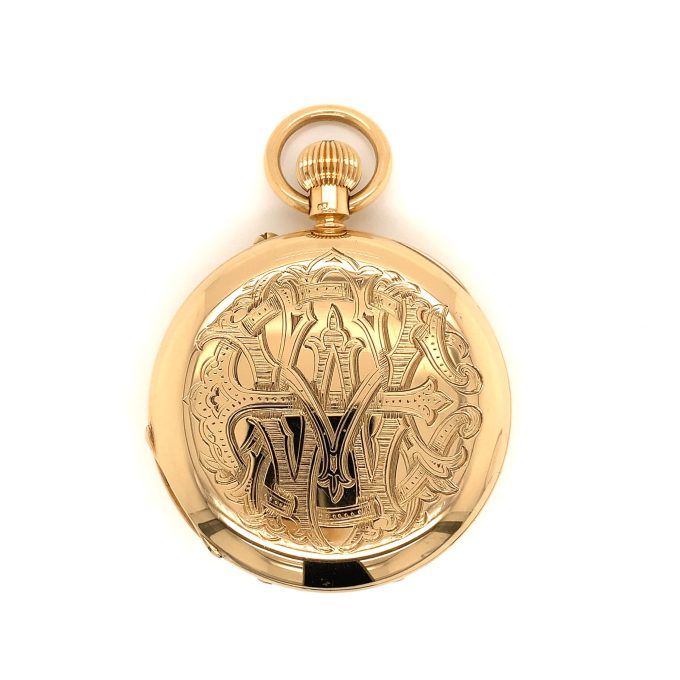 18 Carat Gold Half Hunter Pocket Watch