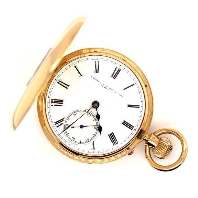 18 Carat Gold Half Hunter Pocket Watch