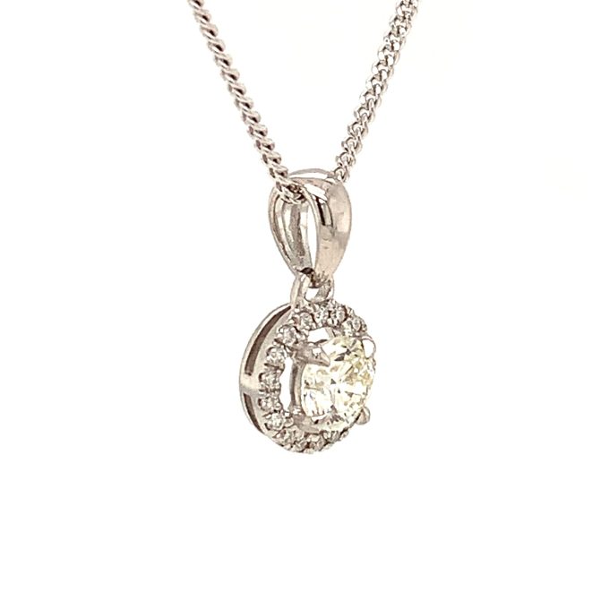 0.26ct Diamond Halo Necklace