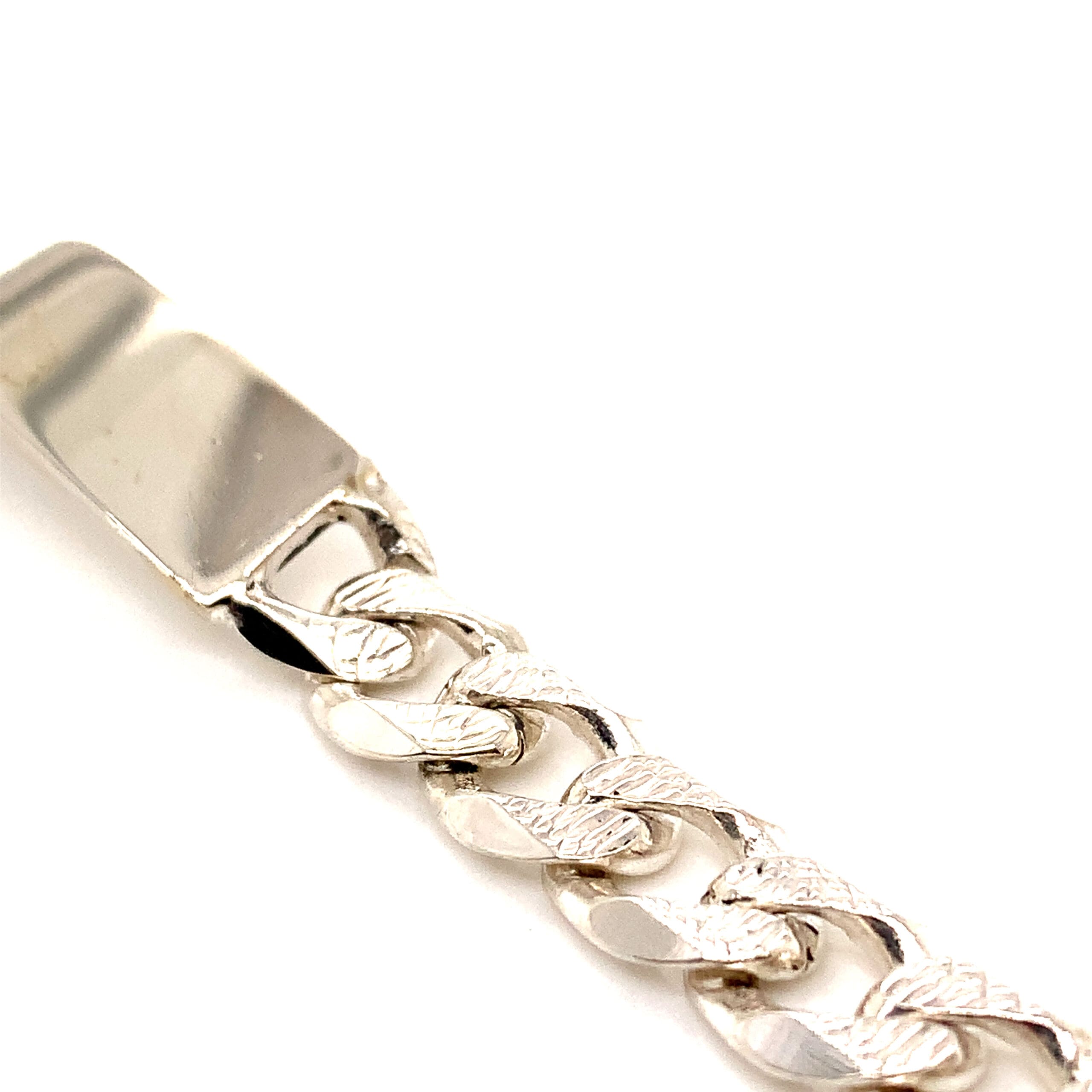 Ladies Sterling Silver Identity Bracelet