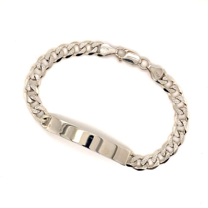 Ladies Sterling Silver Identity Bracelet