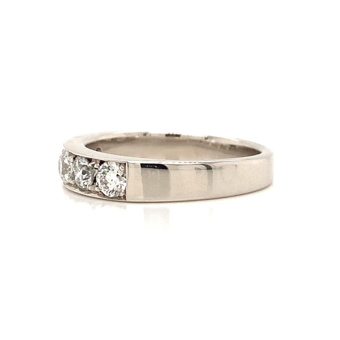 White Gold Five Diamond Ring