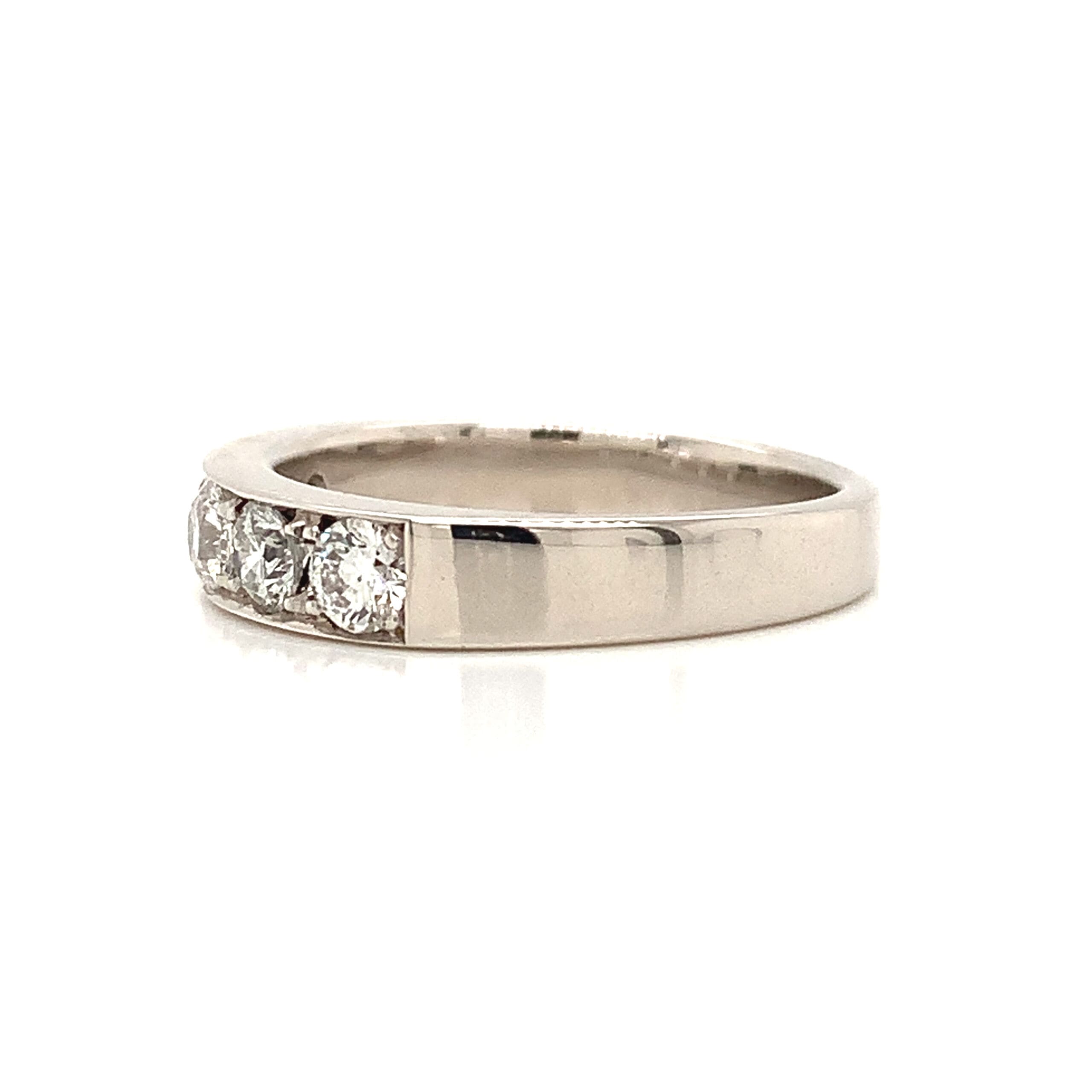 White Gold Five Diamond Ring