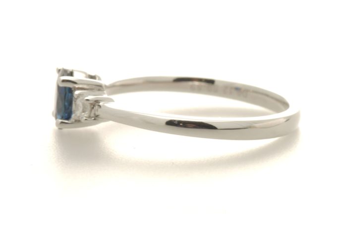 Sapphire and Diamond White Gold Ring
