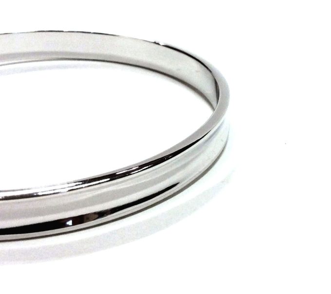 Sterling Silver Concave Bangle 7mm
