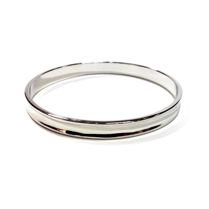 Sterling Silver Concave Bangle 7mm