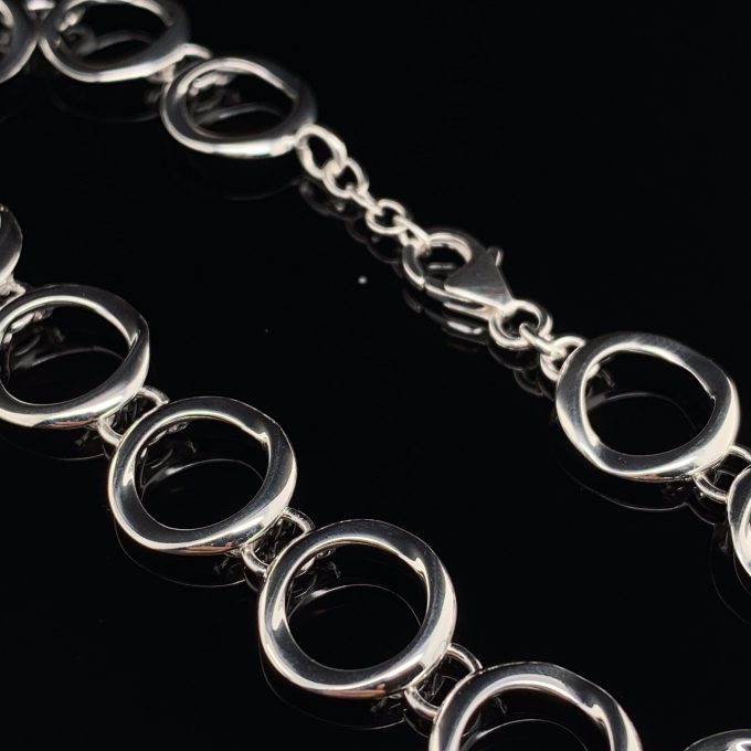 Silver Round Link Bracelet