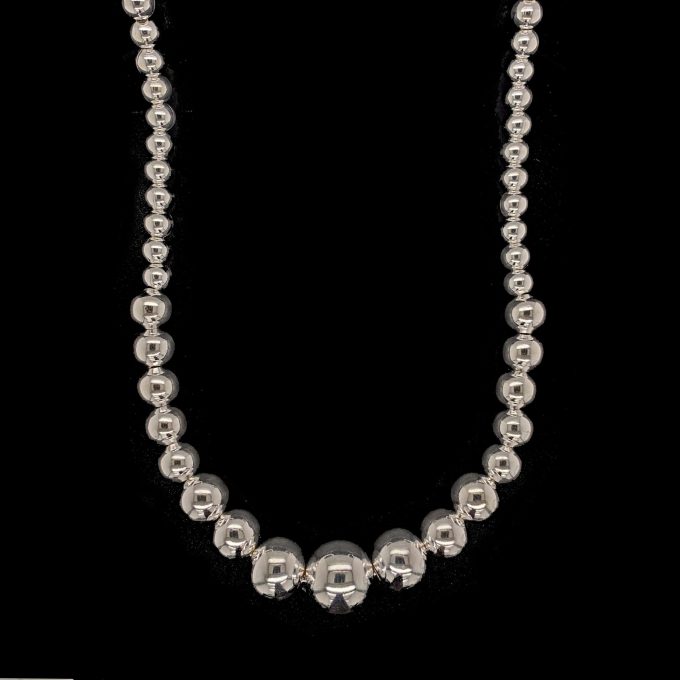 Silver Bead Necklace