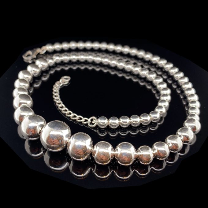 Silver Bead Necklace