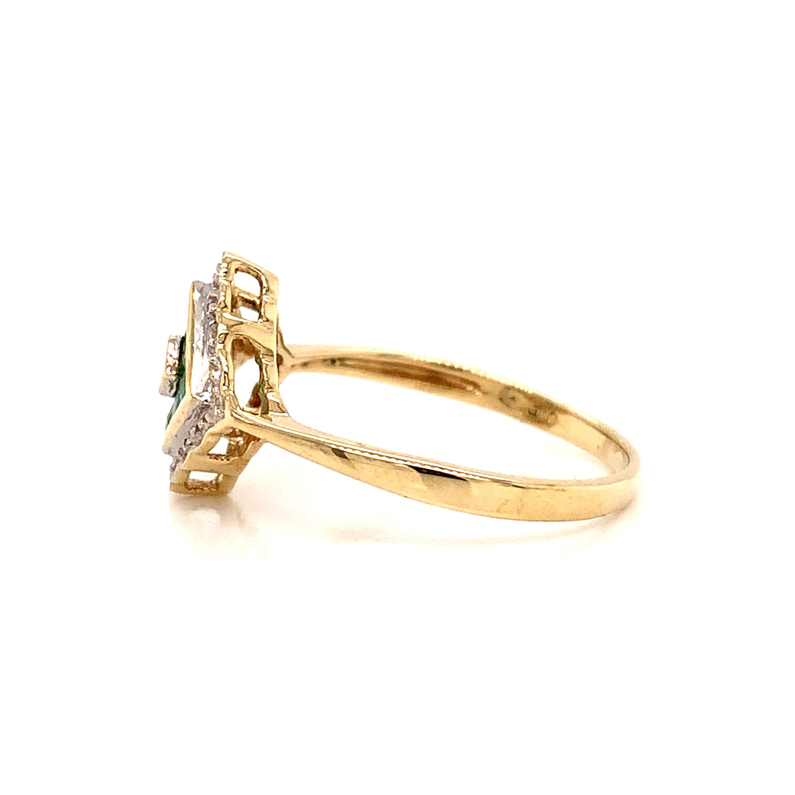 Emerald Square Top Ring