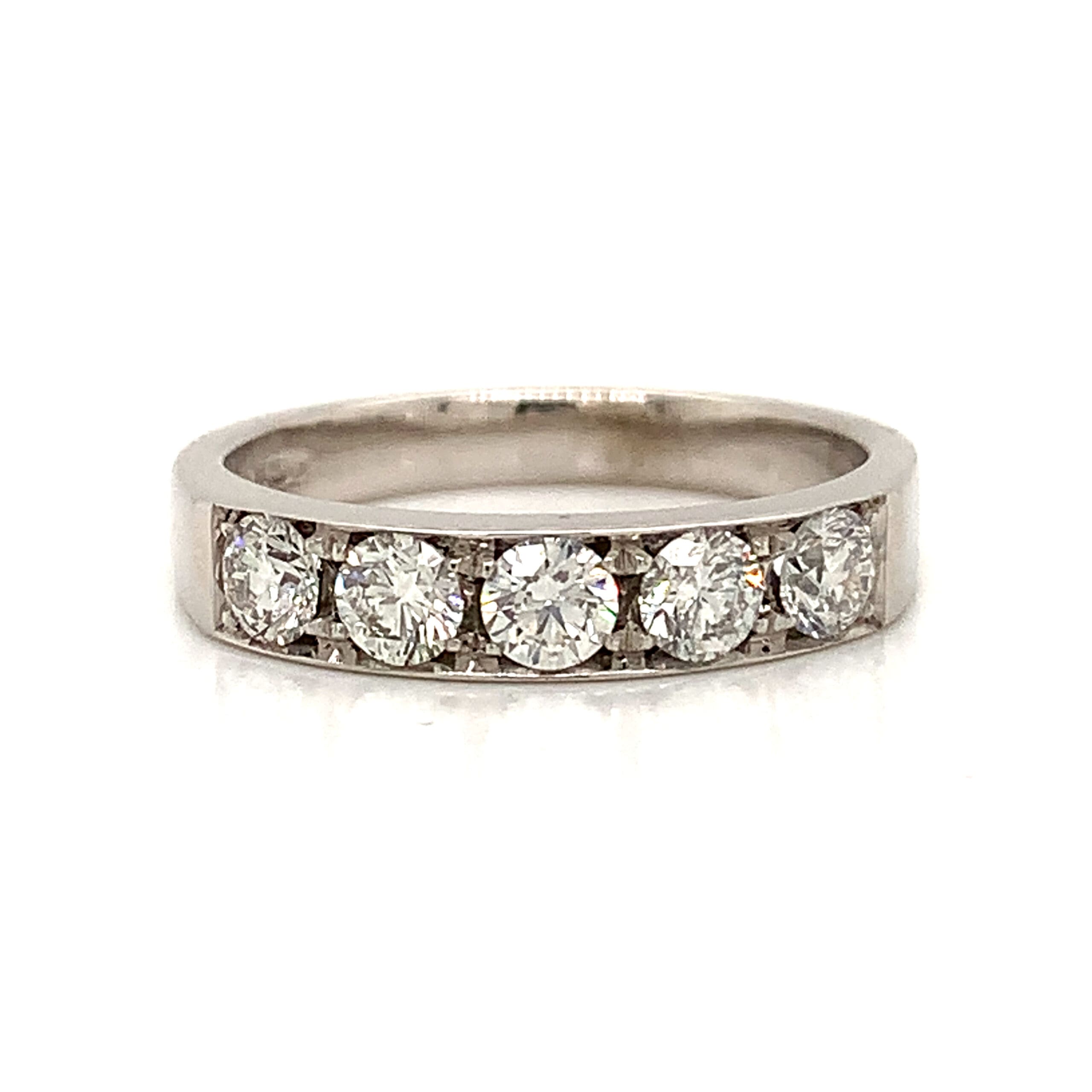 18ct Gold Five Diamond Band Ring