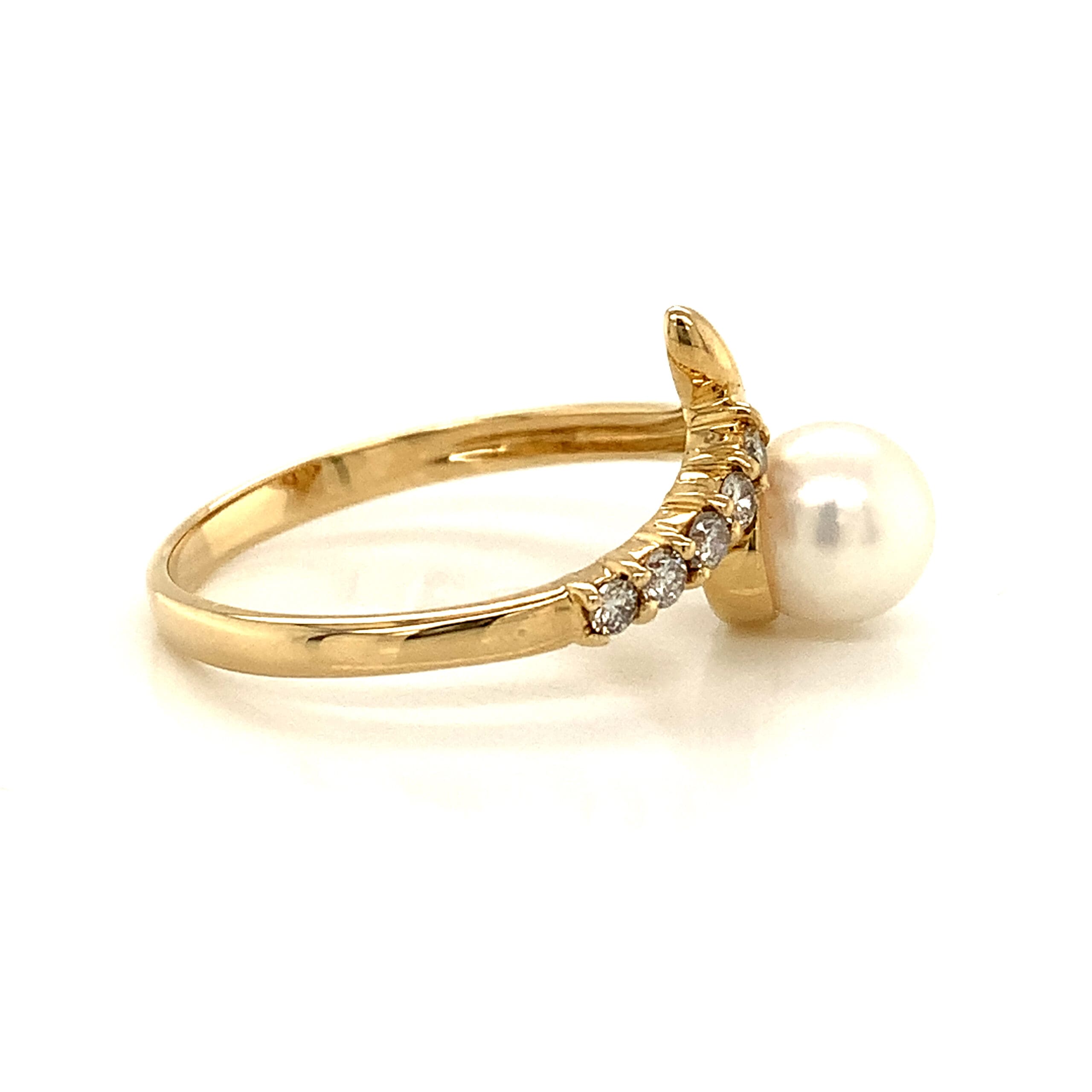 Pearl and Diamond Set Ring