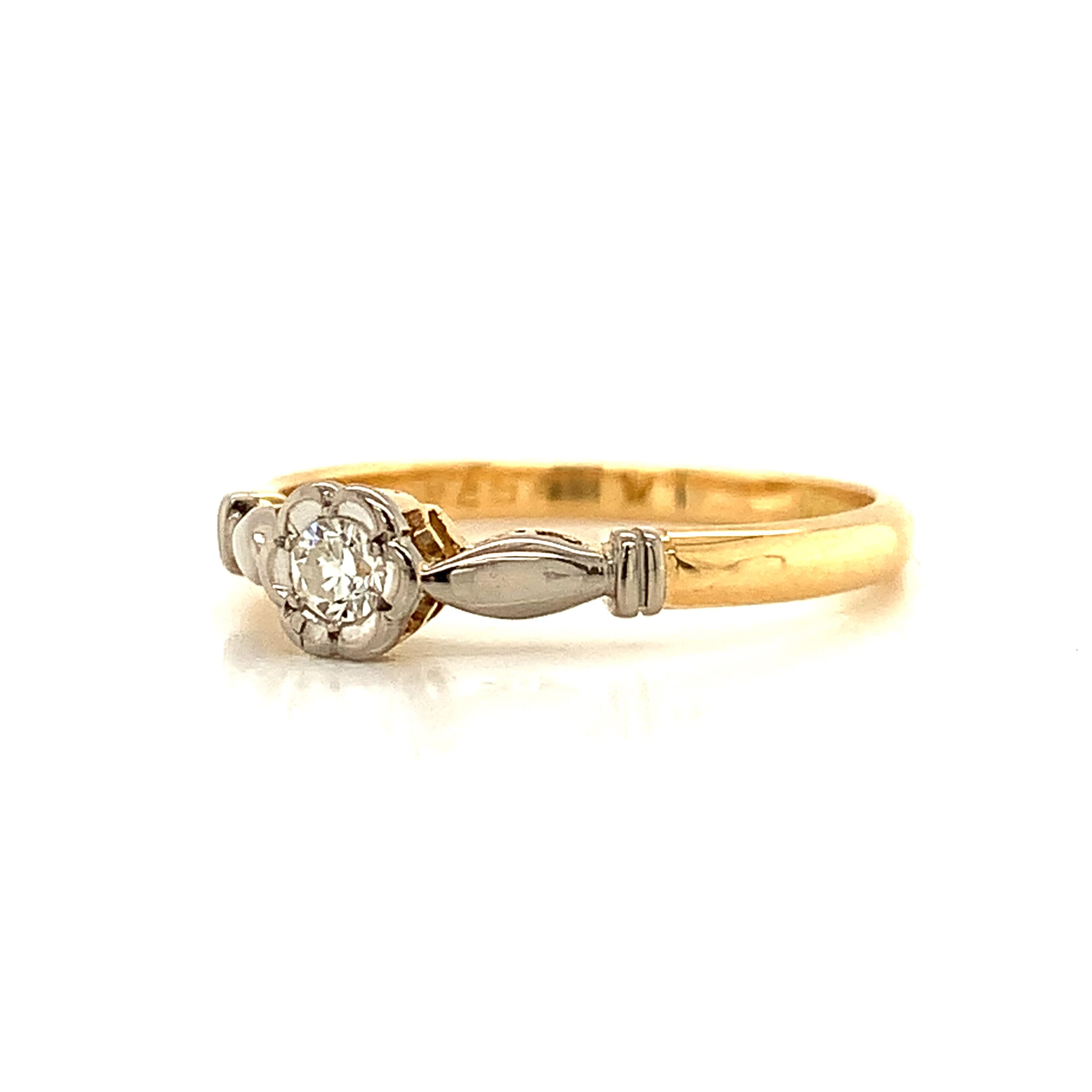 Vintage Diamond Solitaire Ring
