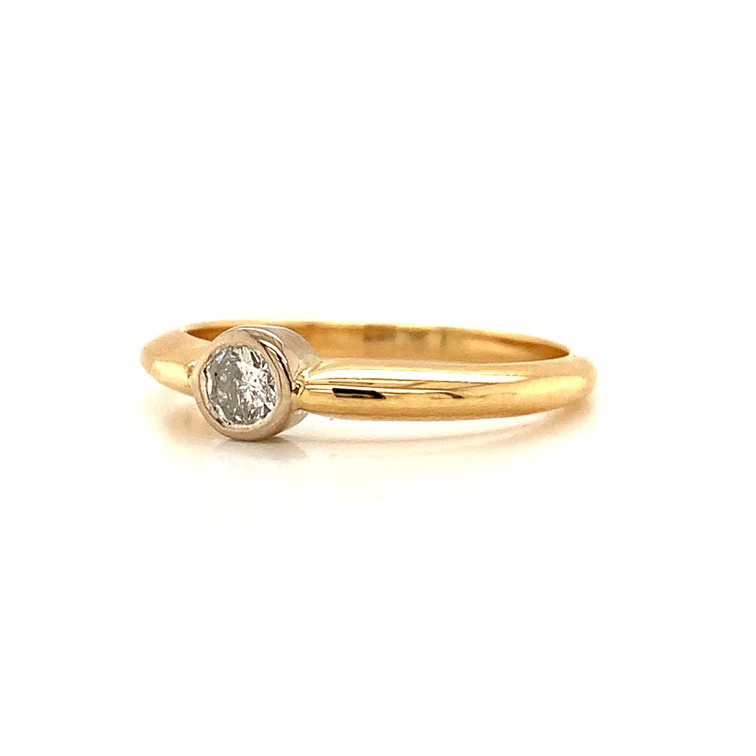 Modern Diamond Solitaire Ring