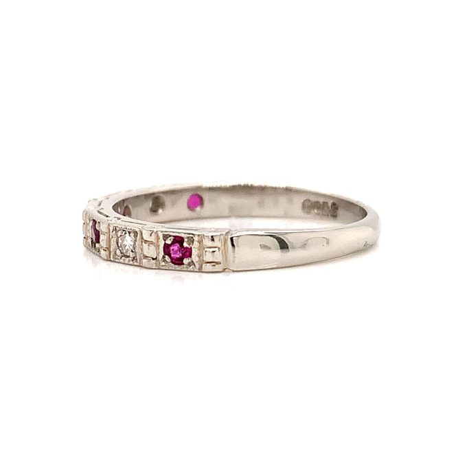 Platinum Ruby and Diamond Eternity Ring