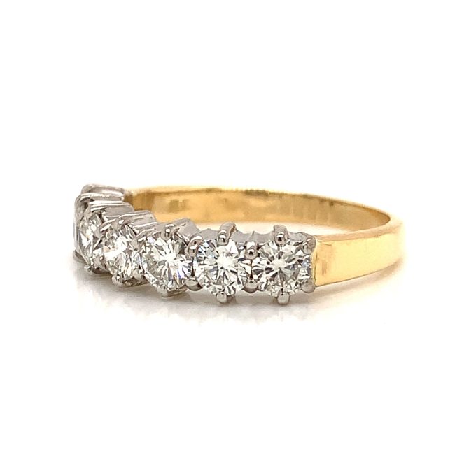 1.00ct Yellow Gold Diamond Eternity Ring