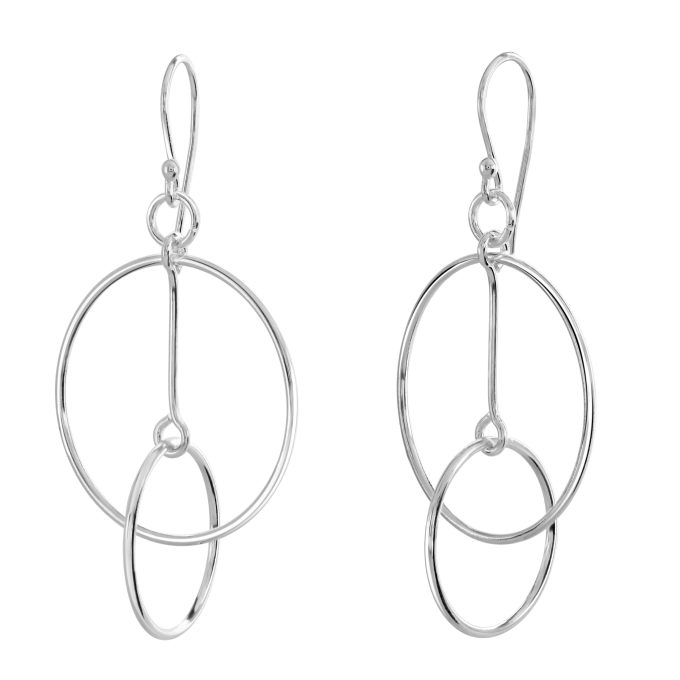 Circles Bar Motion Drop Earrings