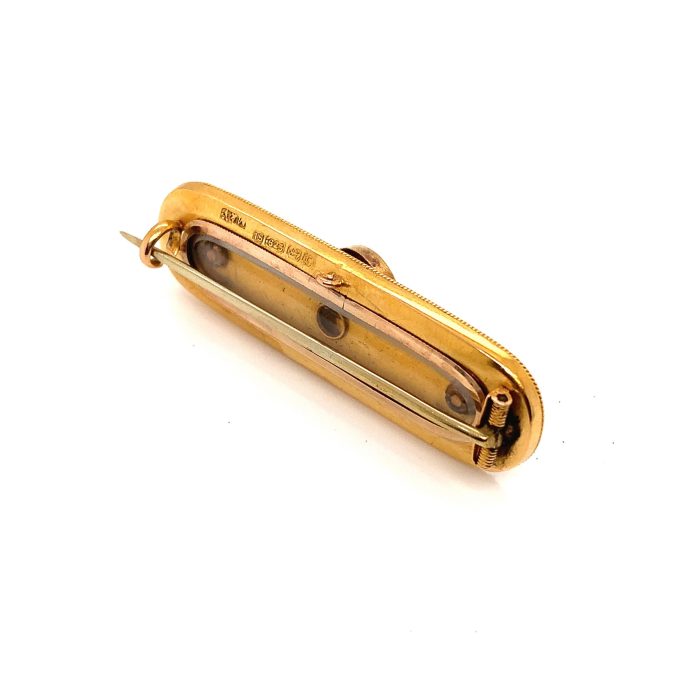 Antique Gold Pearl & Diamond Brooch