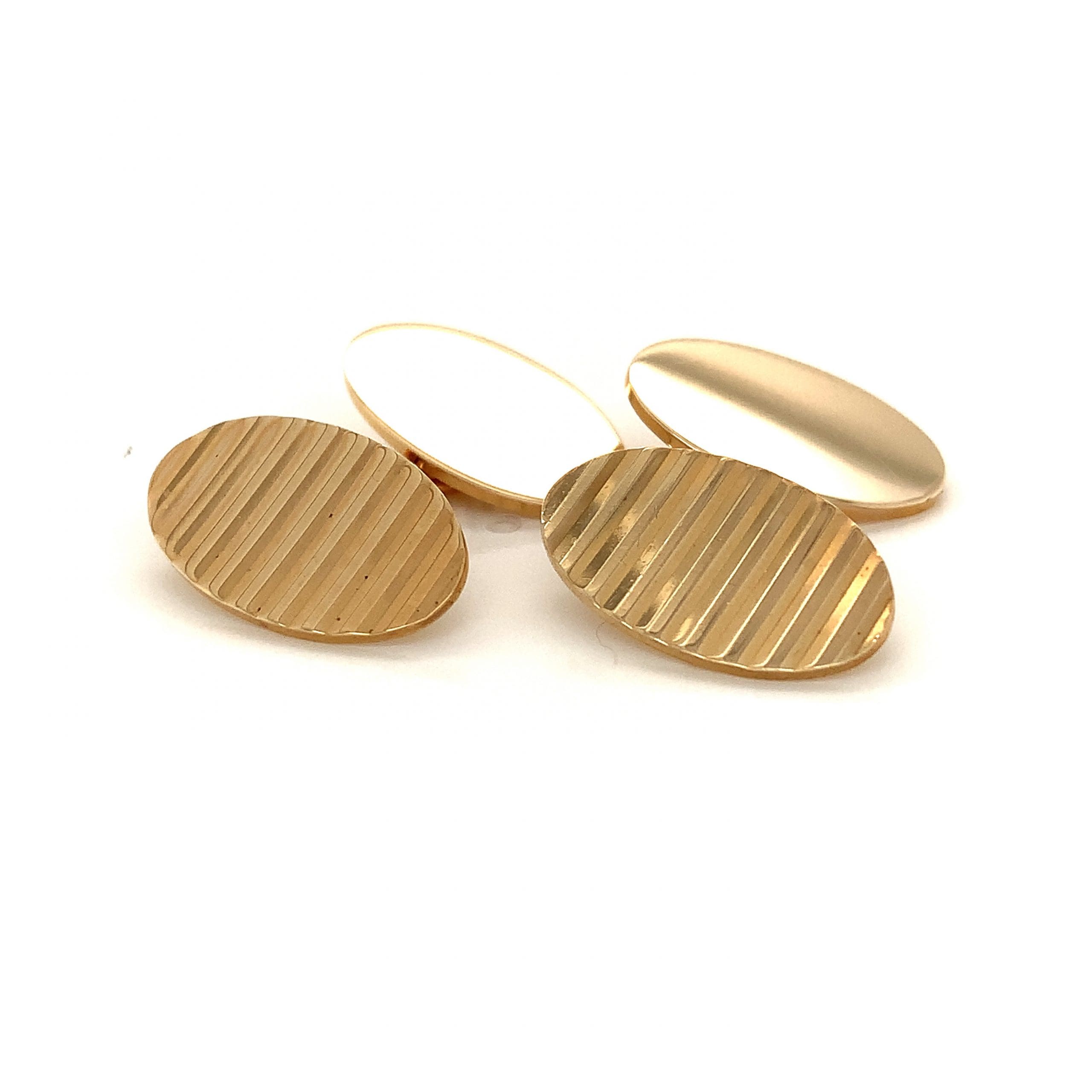 Vintage Oval Gold Cufflinks