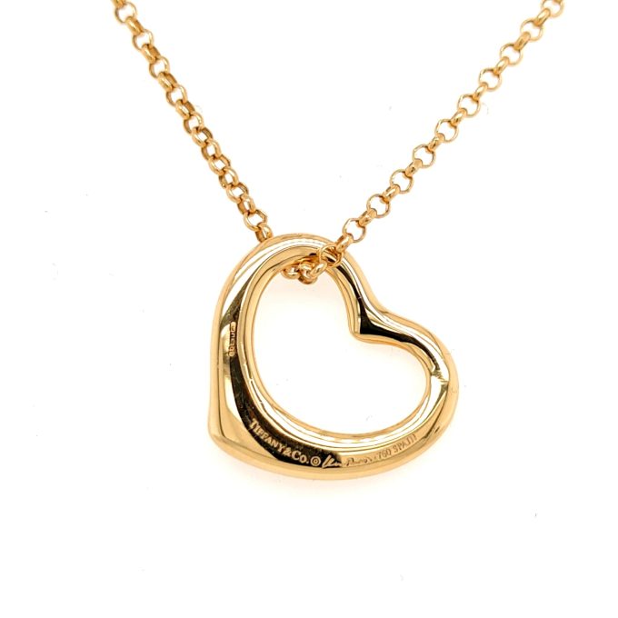 Tiffany Elsa Peretti Design Gold Open Heart