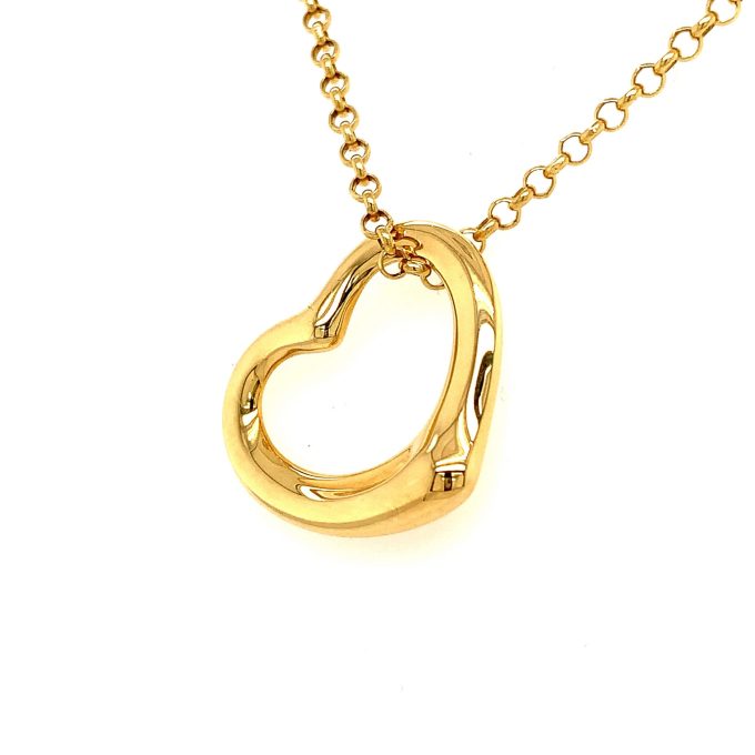 Tiffany Elsa Peretti Design Gold Open Heart