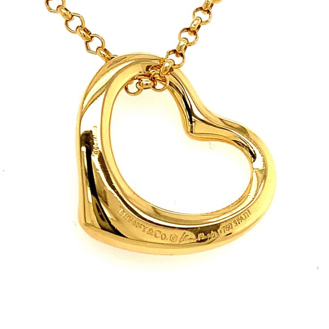 Tiffany Elsa Peretti Design Gold Open Heart