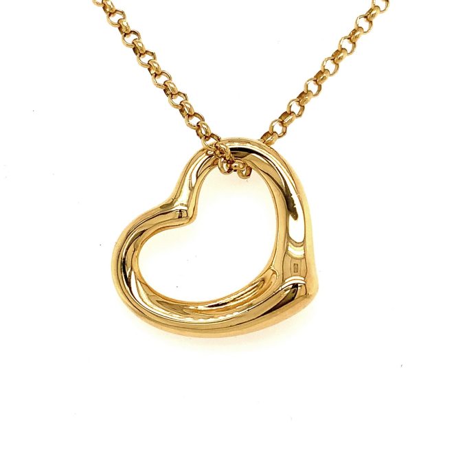 Tiffany Elsa Peretti Design Gold Open Heart