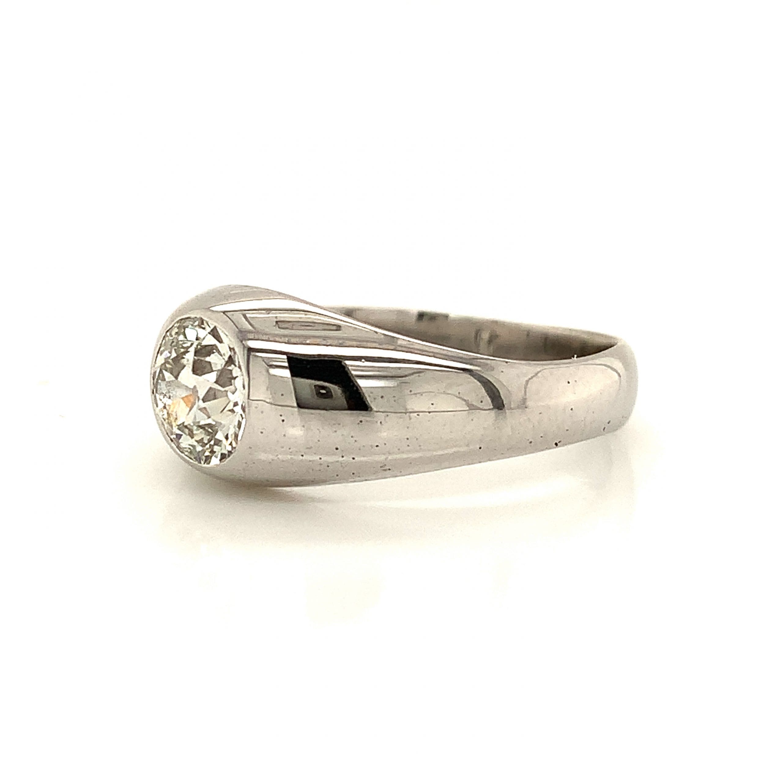 1.50ct Old Cut Diamond Bombe Solitaire Ring